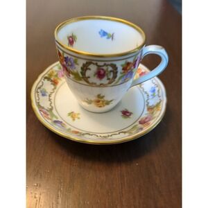 Vintage Schuman Bavaria Express "Dresdan Flowers" Demi Cup & Saucer Set